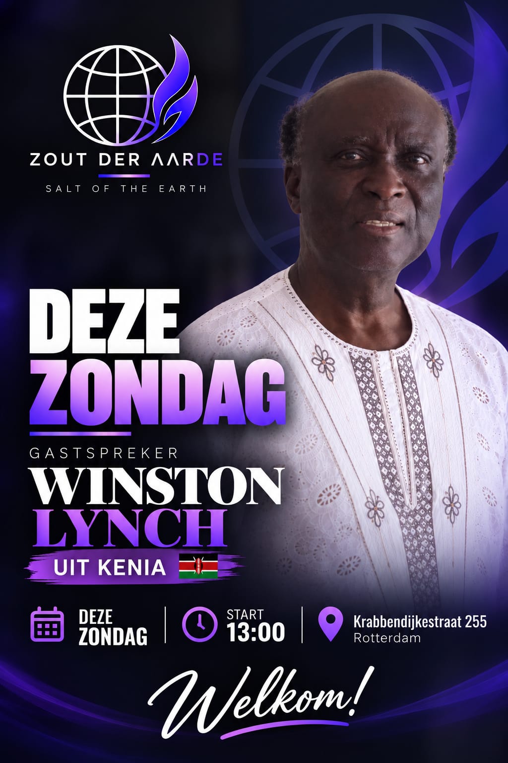 Zondagdienst met gastspreker Winston Lynch