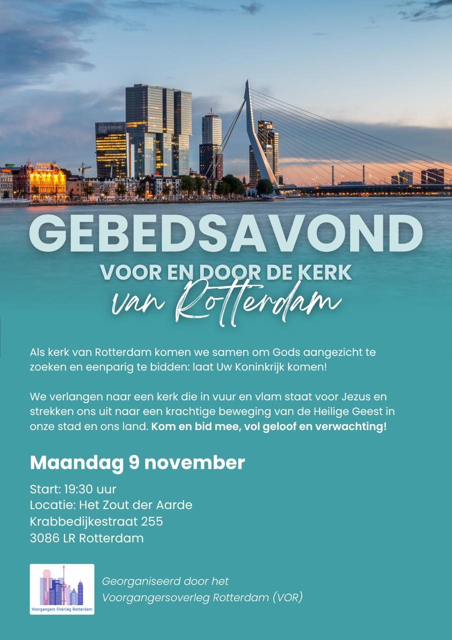Gebedsavond voor en door de kerk van Rotterdam